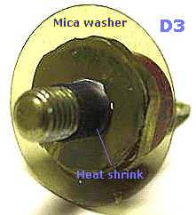 Showing heat-shring and Mica washer